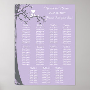 Póster Tabla de asientos de Lavendar