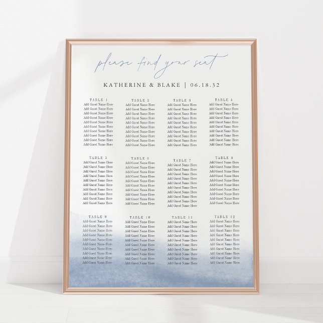 Póster Tabla De Asientos De Marea Ebb - Hasta 12 Tablas (Subido por el creador)