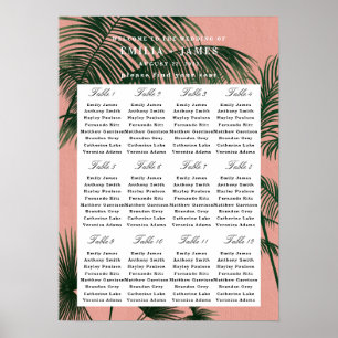 Póster Tabla de asientos de Palm Springs