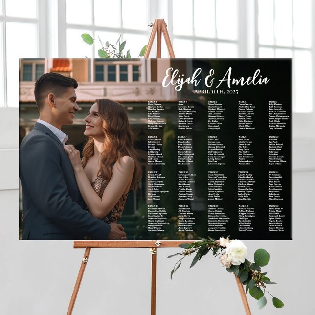 Póster Tabla de asientos del boda con edición fotográfica (Subido por el creador)
