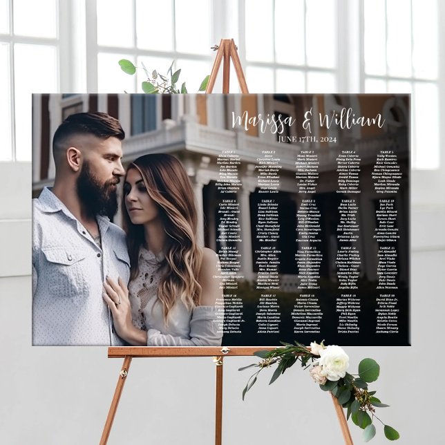 Póster Tabla de asientos del boda con edición fotográfica (Subido por el creador)