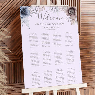 Póster Tabla de asientos del Boda de la flor del muelle d