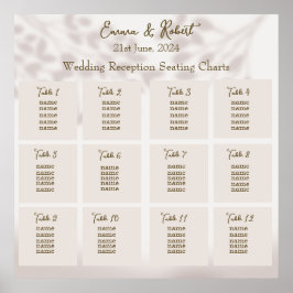 Póster Tabla de asientos del Boda de personalizable