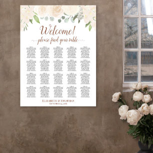 Póster Tabla de asientos del Boda de tabla 20 de la flora