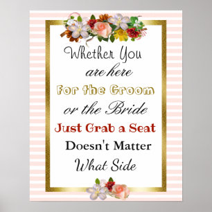 Póster Tabla de asientos del boda, Poster "donde quiera"