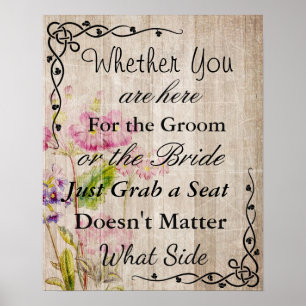 Póster Tabla de asientos del boda, Poster "donde quiera"