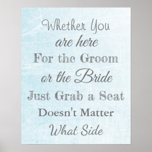 Póster Tabla de asientos del boda, Poster "donde quiera"