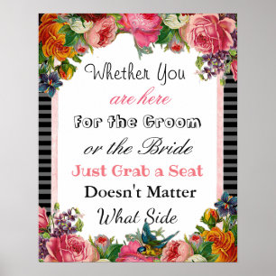 Póster Tabla de asientos del boda, Poster "donde quiera"