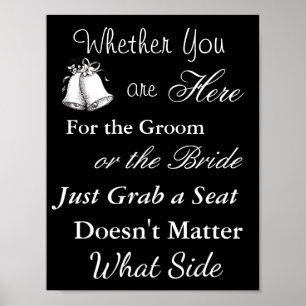 Póster Tabla de asientos del boda, Poster "donde quiera"