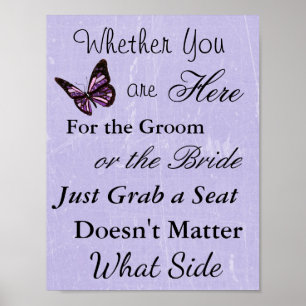 Póster Tabla de asientos del boda, Poster "donde quiera"