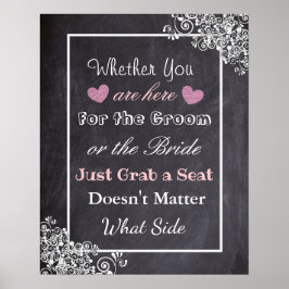 Póster Tabla de asientos del boda, Poster "donde quiera"