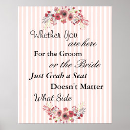 Póster Tabla de asientos del boda, Poster "donde quiera"