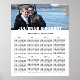 Póster Tabla de asientos para Bodas fotográficos modernos