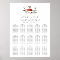 Tabla de asientos para Bodas hongos