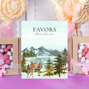 Póster Tabla de Favores Aventura Rústica Ciervo Baby Show