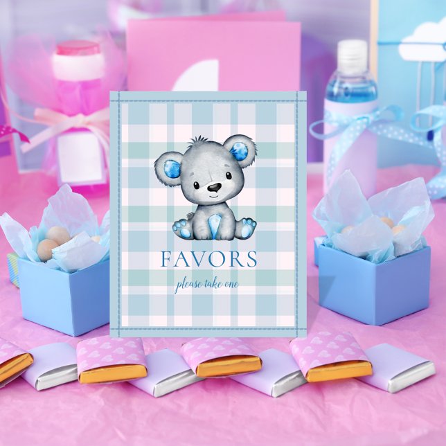 Póster Tabla de Favoritos Cumpleaños Oso Gris Adorable (Subido por el creador)