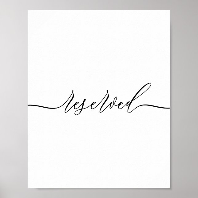 Póster Tabla de firmas simple reservada (Frente)