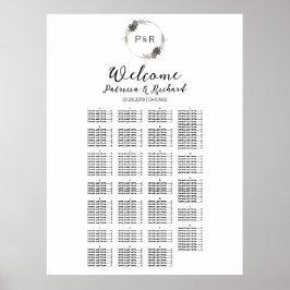 Póster Tabla de la gráfica alfabética monográfica