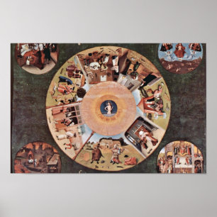 Póster Tabla De Los Pecados Mortales, Por Hieronymus Bosc