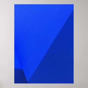Póster Tabla de madera azul y negra