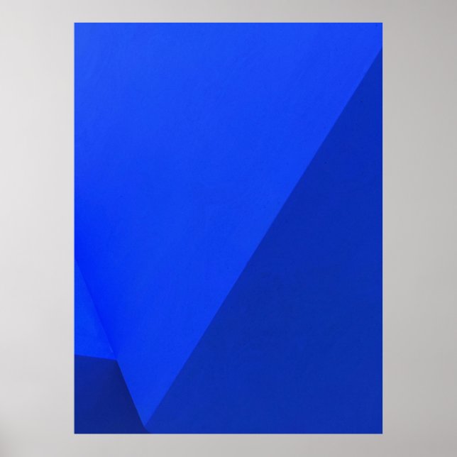 Póster Tabla de madera azul y negra (Frente)