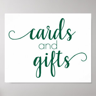 Póster Tabla de regalo simple Hunter Green Cualquier Ev