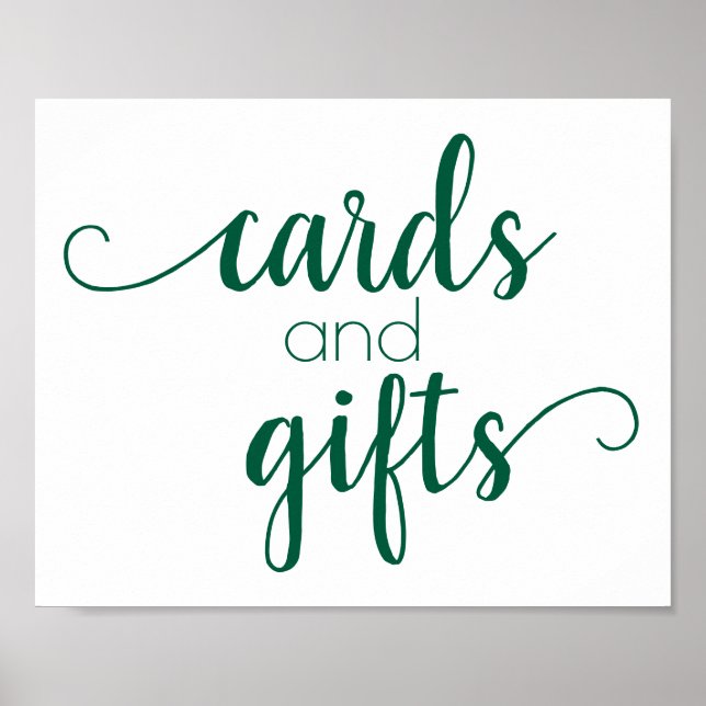 Póster Tabla de regalo simple | Hunter Green Cualquier Ev (Frente)