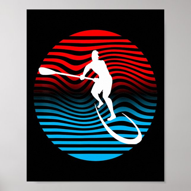 Póster Tabla de remo de pie Tabla de surf Surfing Te (Frente)