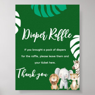 Póster Tabla de Rifas de Pañales Personalizada para Baby