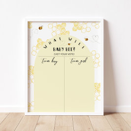 Póster Tabla de sexo de abejas que revela el cuadro de Ch