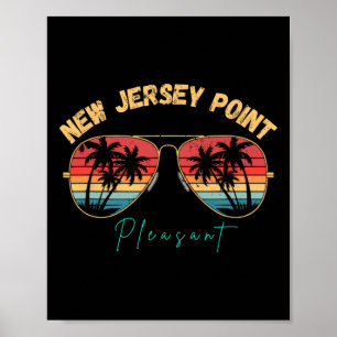 Póster Tabla de surf de recuerdo de Point Pleasant Nueva 