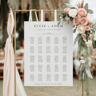 Póster Tabla Ellesmere 25 + Tabla de asientos de la mesa 