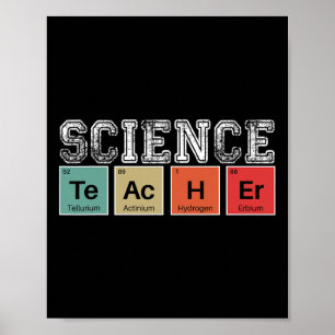 Póster Tabla Periódica Del Profesor De Ciencia De Un Ense