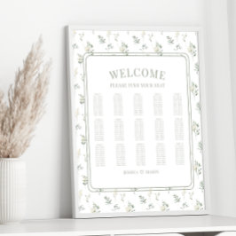 Póster Tabla romántica de asientos de bodas en el jardín