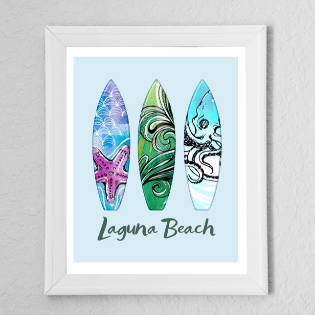 Póster Tablas de surf de Laguna Beach California  (Subido por el creador)