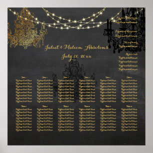 Póster Tablero/chadeliers de PixDezines/tabla de asientos