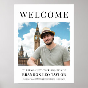 Póster Tablero de Bienvenida a la Fiesta de Graduación co