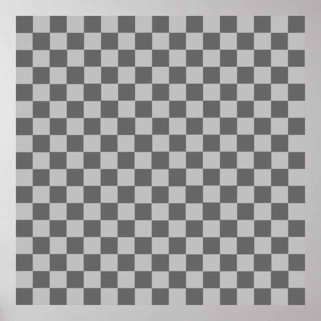 Póster Tablero de control de combinación gris de Shirley  (Frente)