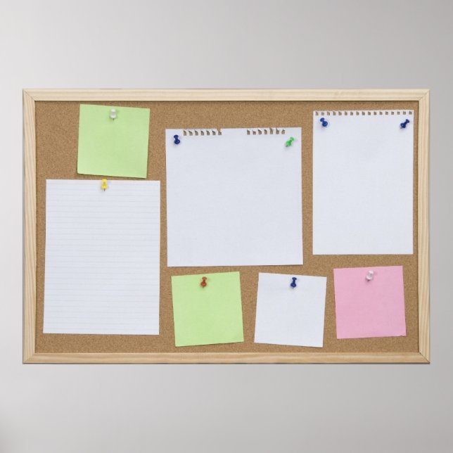 Póster tablero de corcho de oficina (Frente)