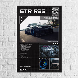 Póster Tablero de exhibición de Salón del Automóvil Total