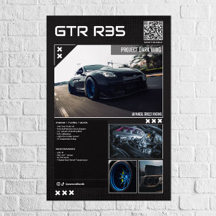 Póster Tablero de exhibición de Salón del Automóvil Total