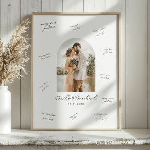 Póster Tablero de Mensajes de Firma para Invitados de Bod