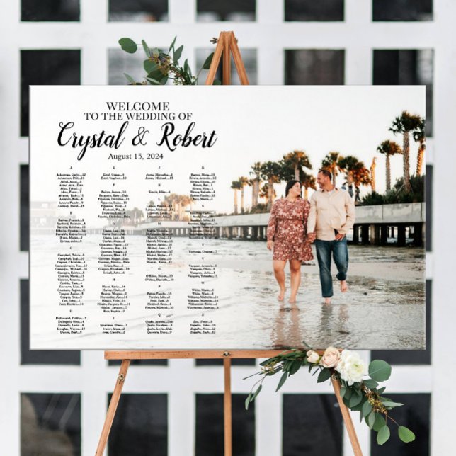 Póster Tablero de plan de asientos de boda con foto (Subido por el creador)