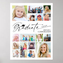 Póster Tablero de Recuerdos de Fotos de Graduados 16