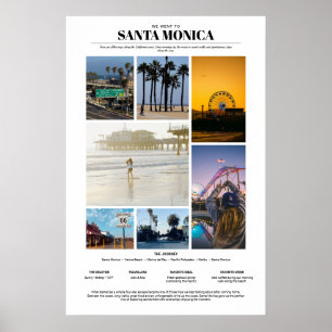 Póster Tablero de recuerdos de viaje personalizados foamc