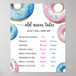 Póster Tablero de Revelación de Sexo Donut Old Wives Tale
