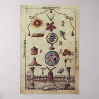 Póster Tablero de seguimiento masónico: aprendiz ingresad