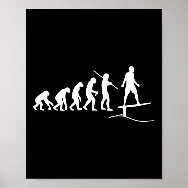 Póster Tablero de surf divertido para evolucionar olas de (Frente)