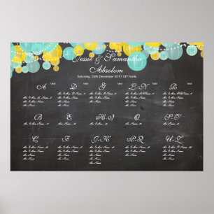 Póster Tablero de tiza de PixDezines + linternas/gráfico 