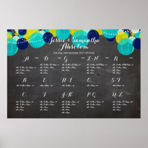 Póster Tablero de tiza de PixDezines + linternas/gráfico 
